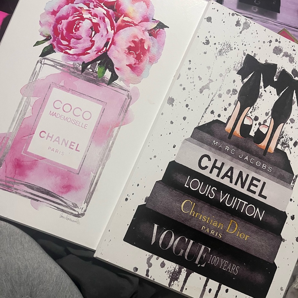 Chanel and Dior Fashion Art Prints